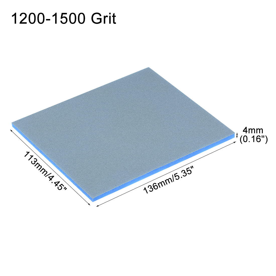 uxcell Uxcell Sanding Sponge Block, 1200-1500 Grit, 136mm x 113mm x 4mm