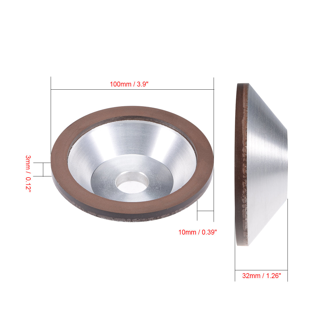 Harfington Carbide Metal Resin Bond Cup Diamond Grind Wheel