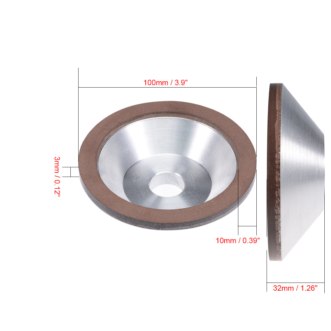 Harfington Carbide Metal Resin Bond Cup Diamond Grind Wheel