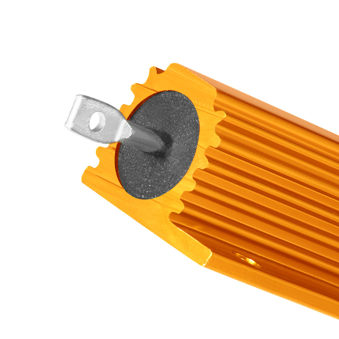 uxcell Uxcell Aluminum Case Resistor 100W 3.3 R Wirewound Yellow for LED Replacement Converter