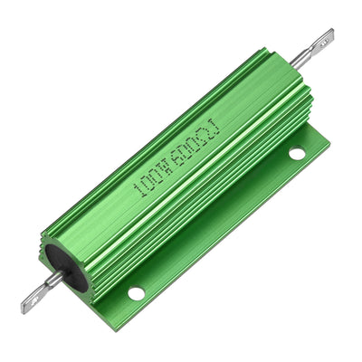 Harfington Uxcell Aluminum Case Resistor 100W 600 Ohm Wirewound Green for LED Replacement Converter 100W 600RJ