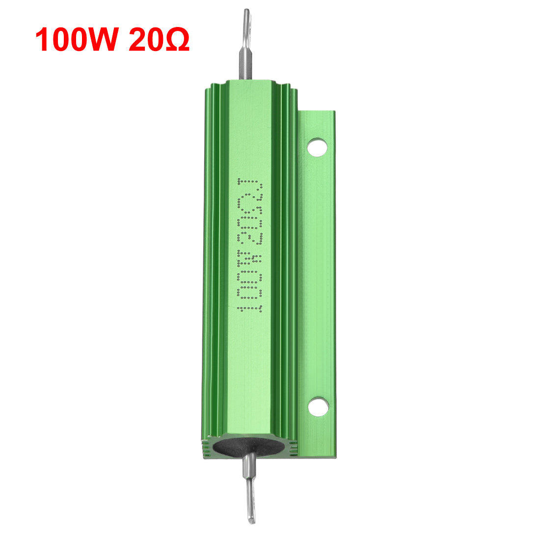 uxcell Uxcell Aluminum Case Resistor 100W 20 Ohm Wirewound Green for LED Replacement Converter