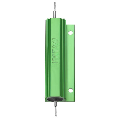 Harfington Uxcell Aluminum Case Resistor 100W 8K Ohm Wirewound Green for LED Replacement Converter 100W 8KRJ