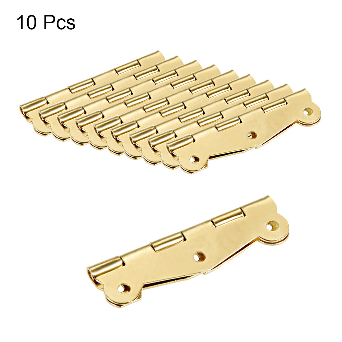 uxcell Uxcell 2" Golden Hinges Retro Butterfly Shape Hinge Replacement with Screws 10pcs