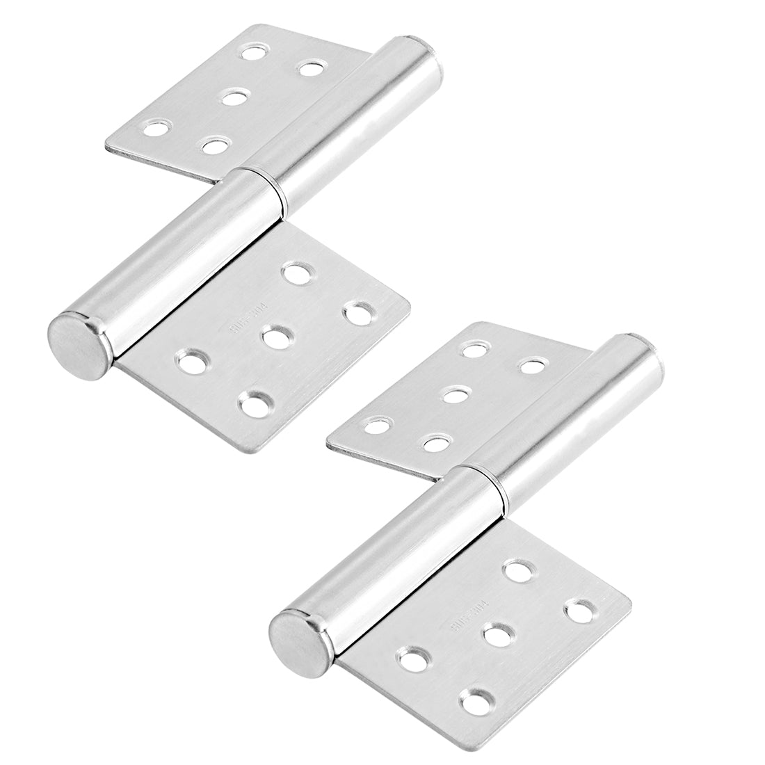 uxcell Uxcell Stainless Steel Hinge Silver Tone Window Gate Door Flag Hinges 5" Long 4 Pcs