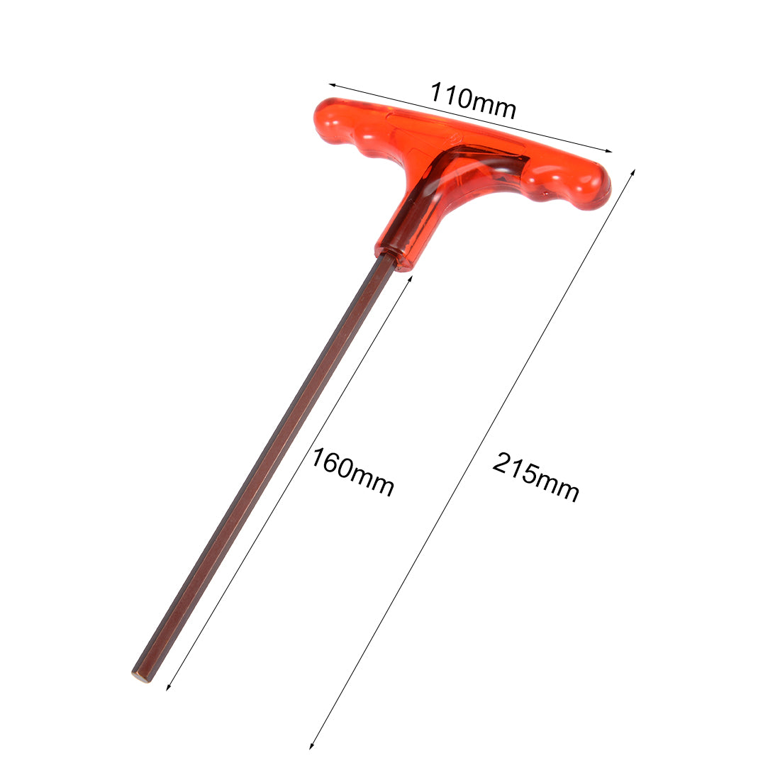 uxcell Uxcell Metric S2 Alloy Steel T Shape Handle Hex Key Wrench Spanner Tool