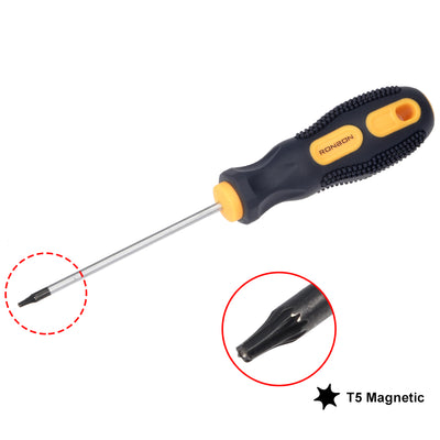 Harfington Torx Screwdriver, Security Magnetic Star Screw Driver with CR-V Steel Shaft