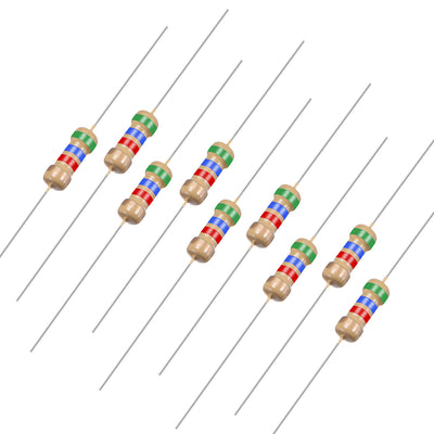 Harfington Uxcell 1/4 Watt 5.6K Ohm Carbon Film Resistors 5% Tolerances 0.25W 100pcs 4 Color Band