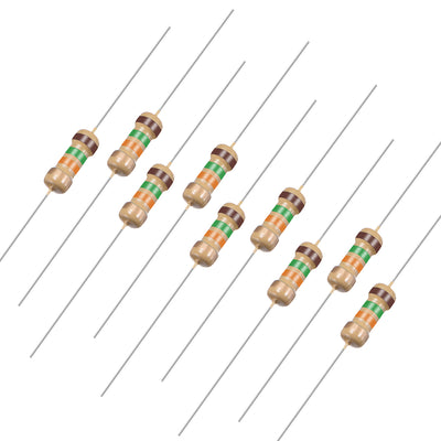 Harfington Uxcell 1/4 Watt 15K Ohm Carbon Film Resistors 5% Tolerances 0.25W 50pcs 4 Color Band