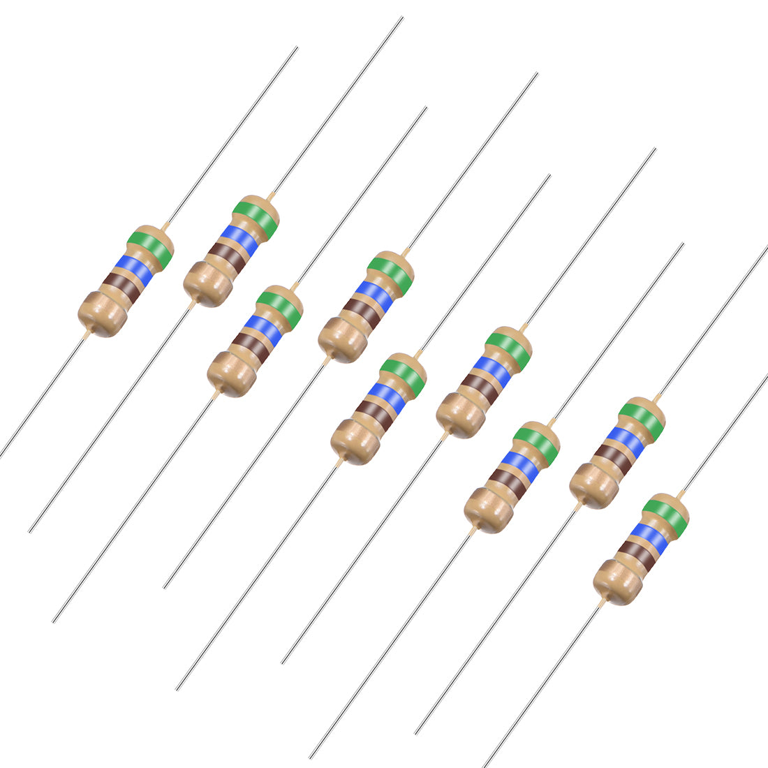 uxcell Uxcell 1/4 Watt 560 Ohm Carbon Film Resistors 5% Tolerances 0.25W 100pcs 4 Color Band