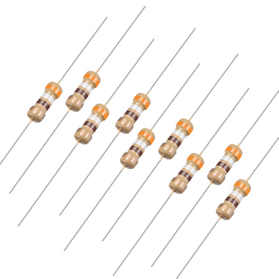 Harfington Uxcell 1/4 Watt 390 Ohm Carbon Film Resistors 5% Tolerances 0.25W 100pcs 4 Color Band