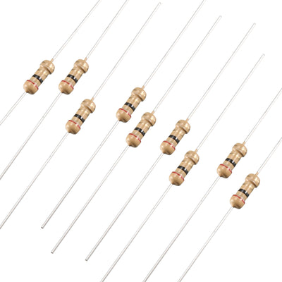 Harfington Uxcell 1/4 Watt 2 Ohm Carbon Film Resistors 5% Tolerances 0.25W 1000pcs 4 Color Band