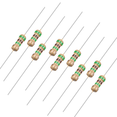 Harfington Uxcell 1/4 Watt 5.1M Ohm Carbon Film Resistors 5% Tolerances 0.25W 100pcs 4 Color Band