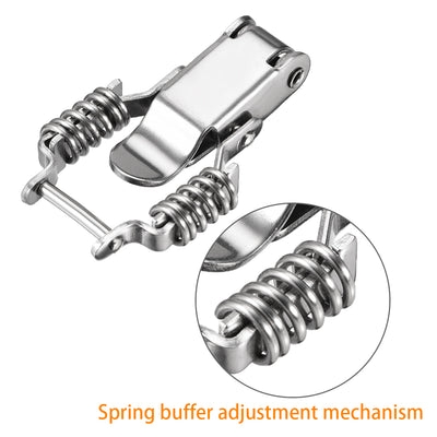 Harfington Uxcell 304 Stainless Steel Spring Loaded Toggle Latch Catch Clamp 68mm