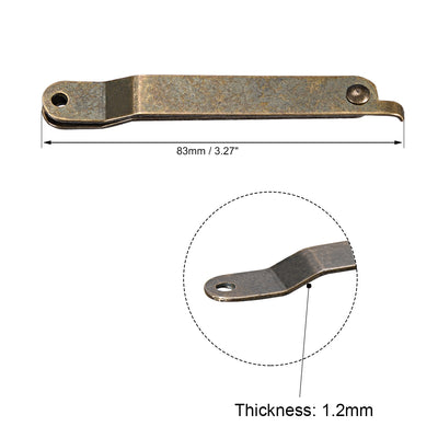 Harfington Uxcell Folding Support Hinge Furniture Decorative Box Lid Hinges Bronze Tone 83mmx11mm 5 Pcs