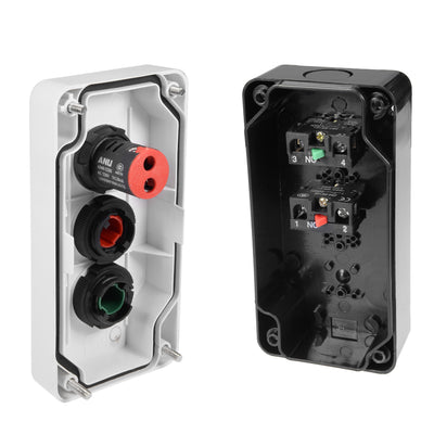 Harfington Uxcell Push Button Switch Station Momentary NC Red,NO Green Red Signal 380V 10A/6A