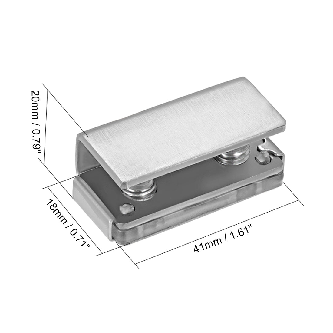 uxcell Uxcell 5-8mm Glass Door Double Magnetic Catch Latch Closures ABS White with Clamp Set