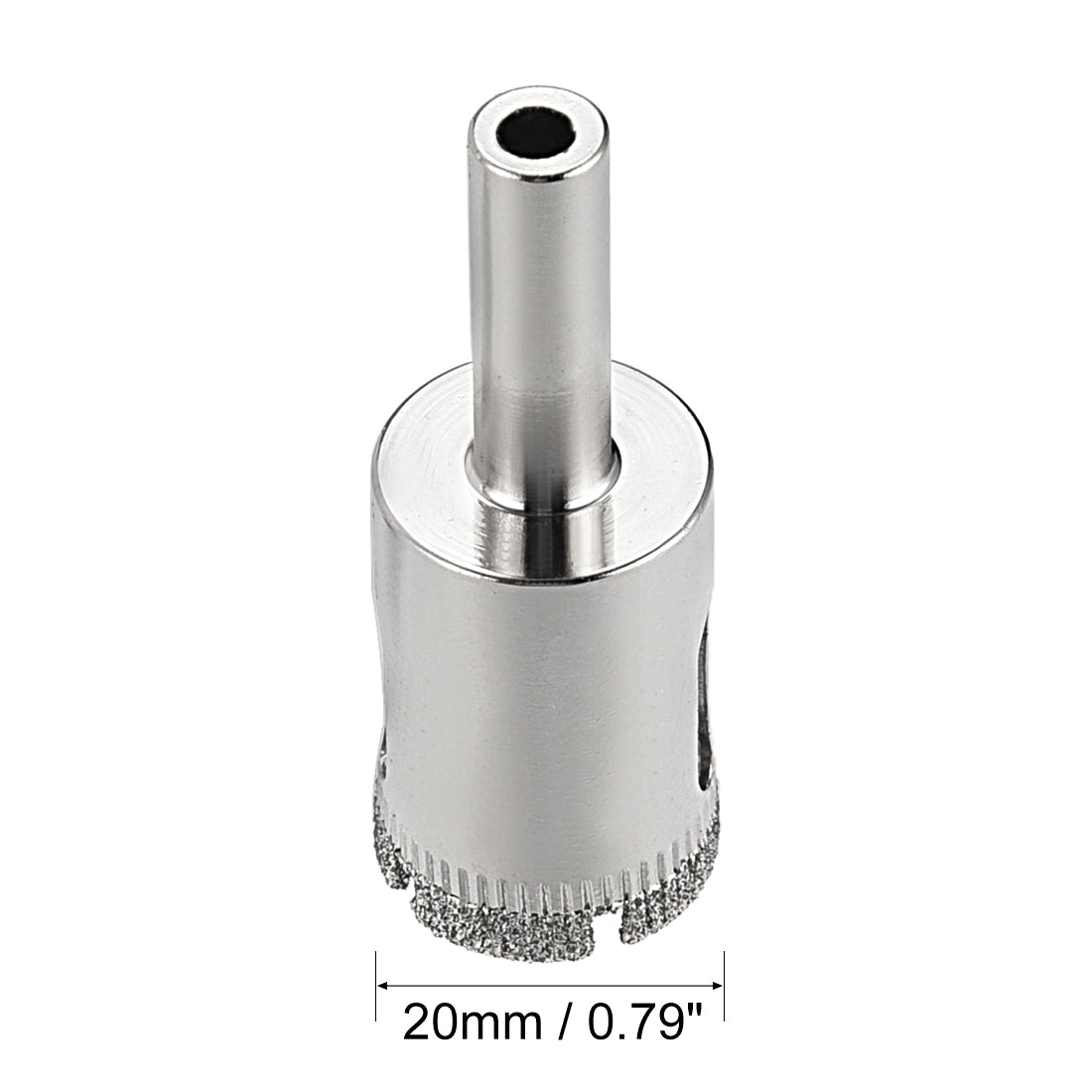 uxcell Uxcell 3pcs 20mm Diamond Drill Bit Hole Saw for Tile Glass Marble Granite Fiberglass Ceramic Tool Silver Tone