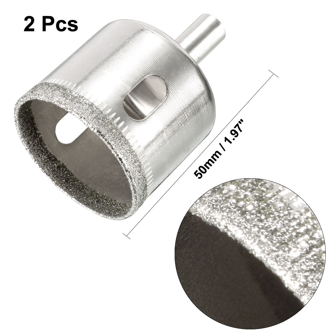 uxcell Uxcell 2pcs 35mm Diamond Drill Bit Hole Saw for Watt Glass Marble Granite Fiberglass Ceramic Tool