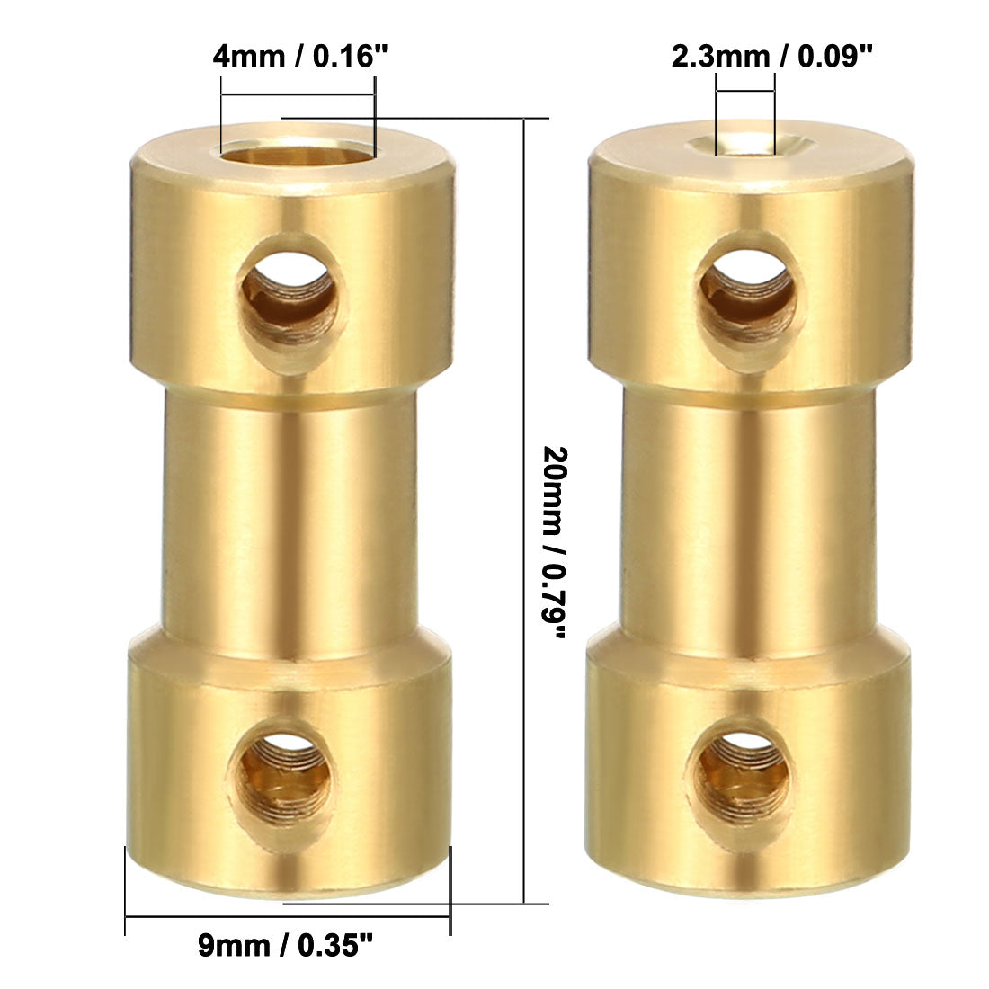 uxcell Uxcell 2pcs Shaft  2.3mm x 4mm Connector Adapter for RC Airplane Boat Motor L20XD9