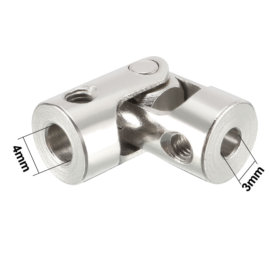 uxcell Uxcell 3mm to 4mm Inner Dia Rotatable Universal Steering Shaft U Joint Coupler L23XD9