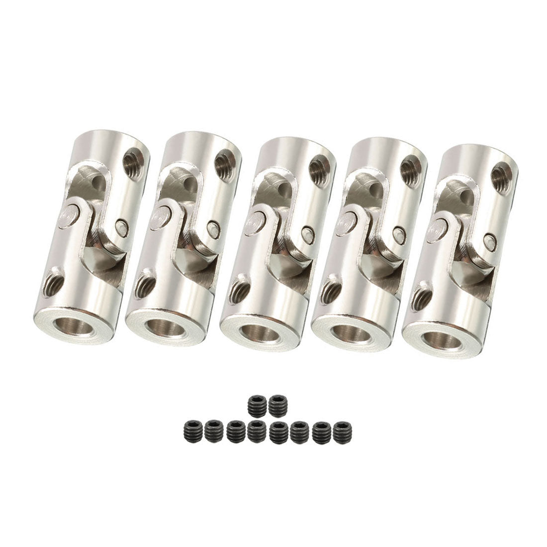 uxcell Uxcell 5pcs 3mm to 4mm Inner Dia Rotatable Universal Steering Shaft U Joint Coupler L23XD9