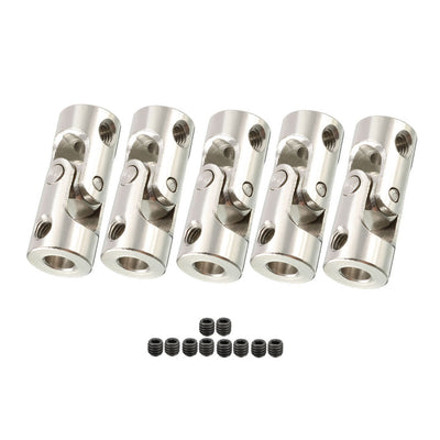 Harfington Uxcell 5pcs 3mm to 4mm Inner Dia Rotatable Universal Steering Shaft U Joint Coupler L23XD9