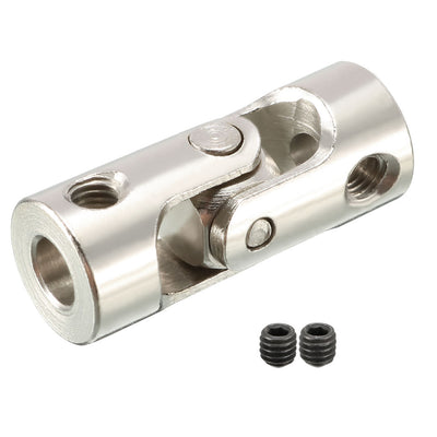 Harfington Uxcell 3pcs 3.175mm to 4mm Inner Dia Rotatable Universal Steering Shaft U Joint Coupler L23XD9