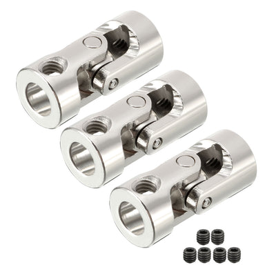 Harfington Uxcell 3pcs 6mm to 6mm Inner Dia Rotatable Universal Steering Shaft U Joint Coupler L23XD11