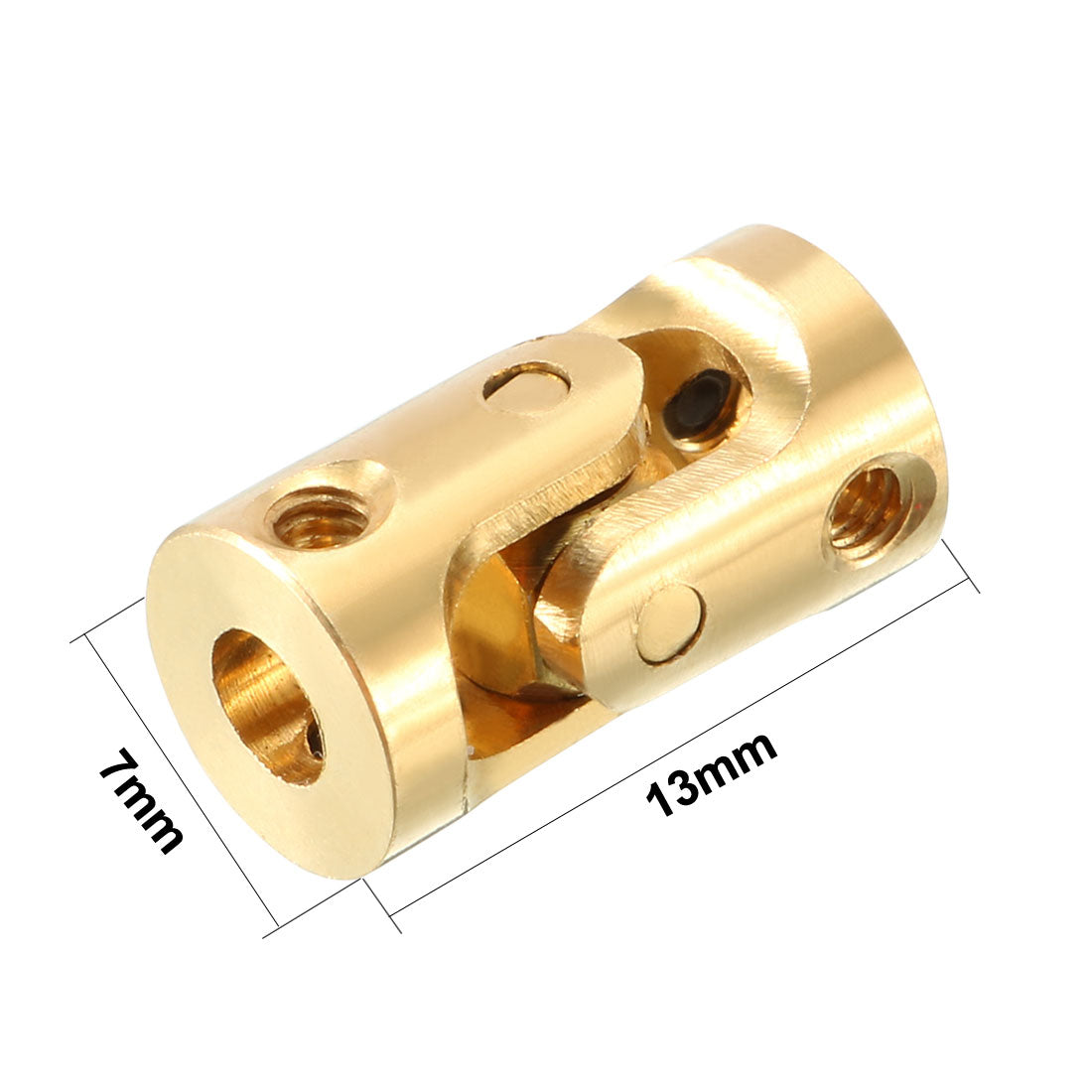 uxcell Uxcell 2pcs 3mm to 3mm Inner Dia Rotatable Universal Steering Shaft U Joint Coupler L13XD7