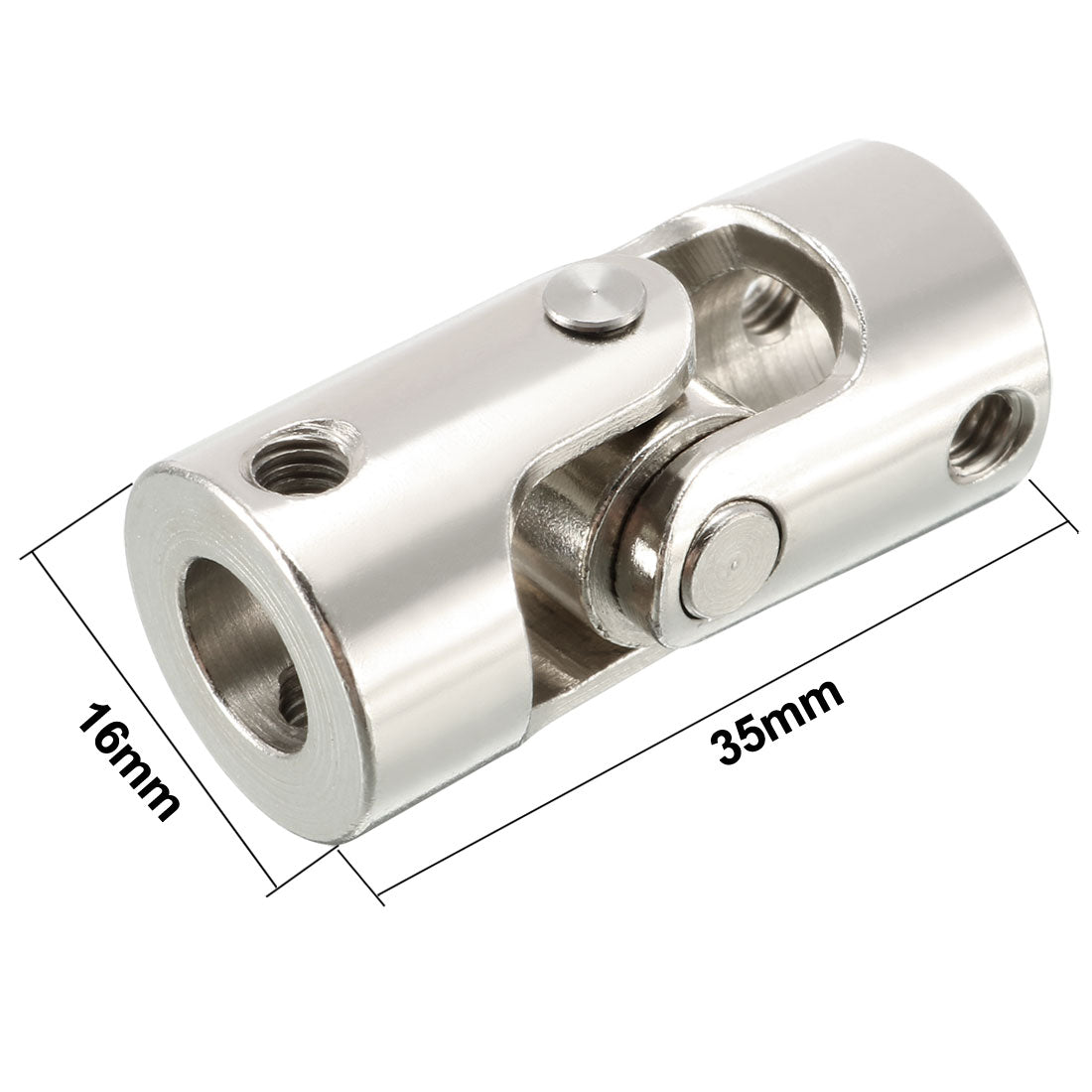 uxcell Uxcell 8mm to 10mm Inner Dia Rotatable Universal Steering Shaft U Joint Coupler L35XD16