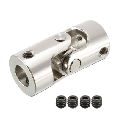 Harfington Uxcell 8mm to 10mm Inner Dia Rotatable Universal Steering Shaft U Joint Coupler L35XD16