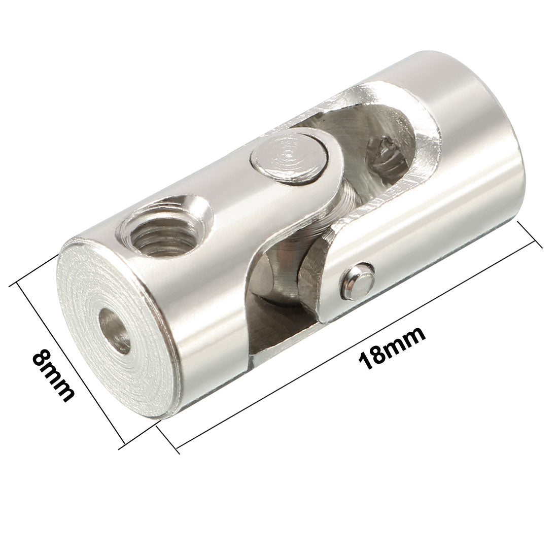 uxcell Uxcell 2PCS 2mm to 2mm Inner Dia Rotatable Universal Steering Shaft U Joint Coupler L18XD8