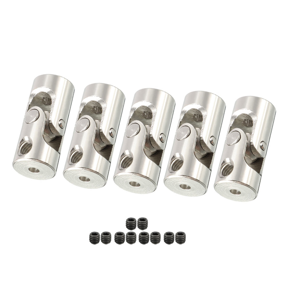 uxcell Uxcell 5PCS 2mm to 2mm Inner Dia Rotatable Universal Steering Shaft U Joint Coupler L18XD8