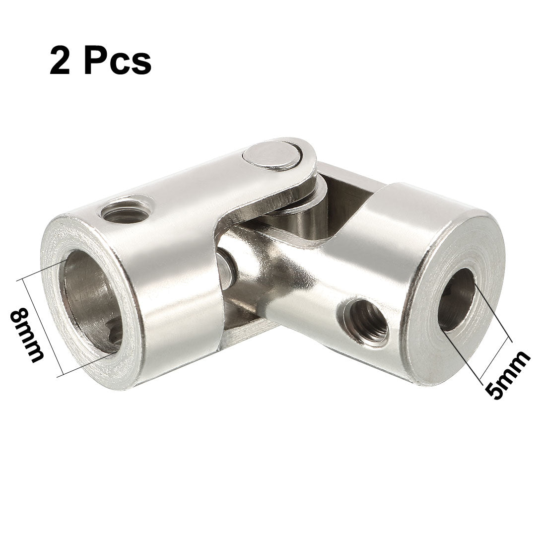 uxcell Uxcell 2pcs 5mm to 8mm Inner Dia Rotatable Universal Steering Shaft U Joint Coupler L35XD14