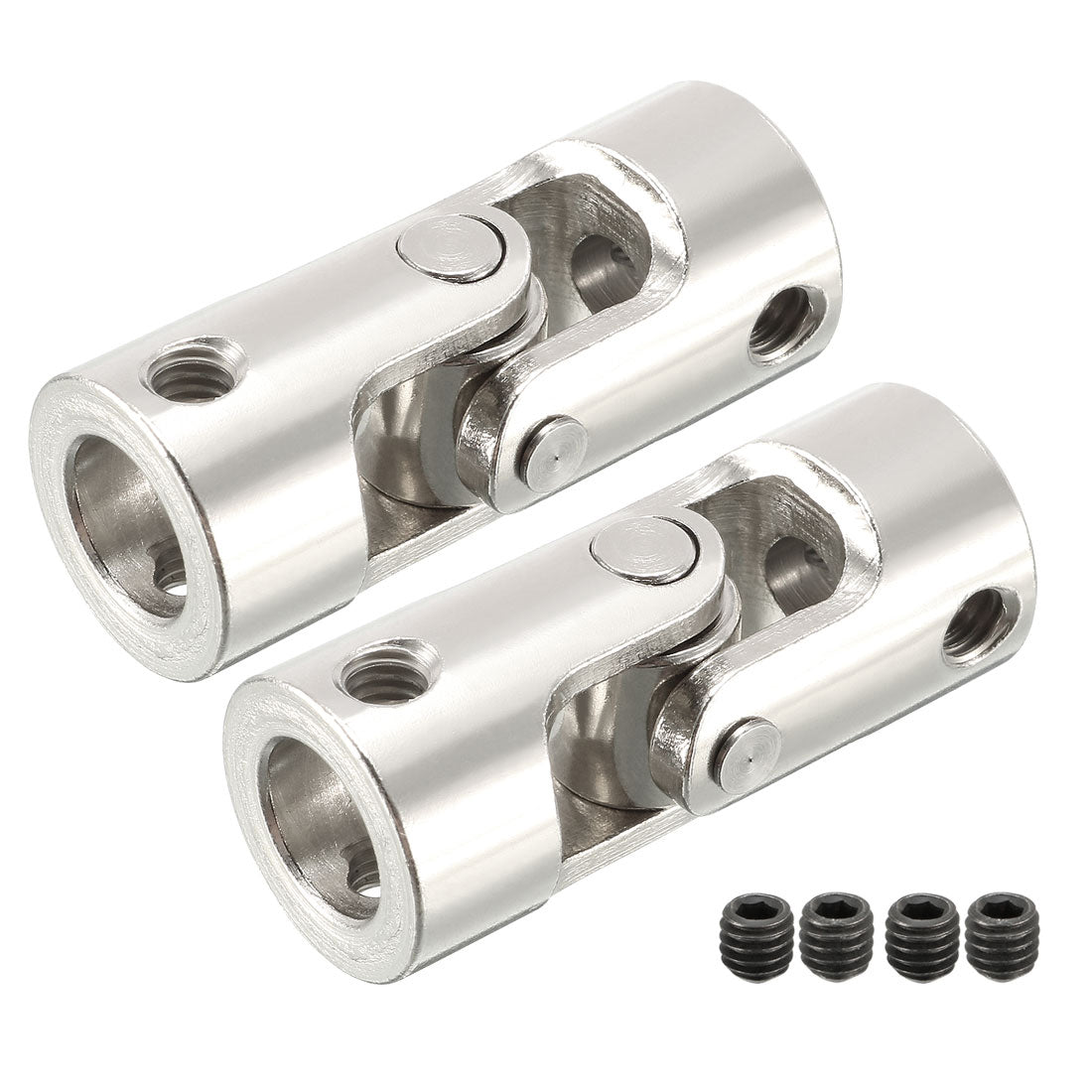 uxcell Uxcell 2pcs 5mm to 8mm Inner Dia Rotatable Universal Steering Shaft U Joint Coupler L35XD14