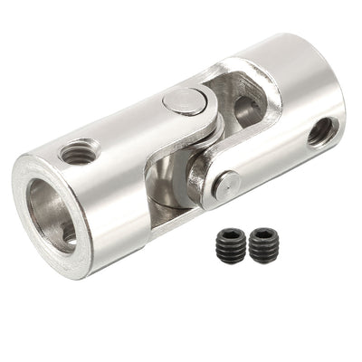 Harfington Uxcell 3pcs 6mm to 8mm Inner Dia Rotatable Universal Steering Shaft U Joint Coupler L35XD14