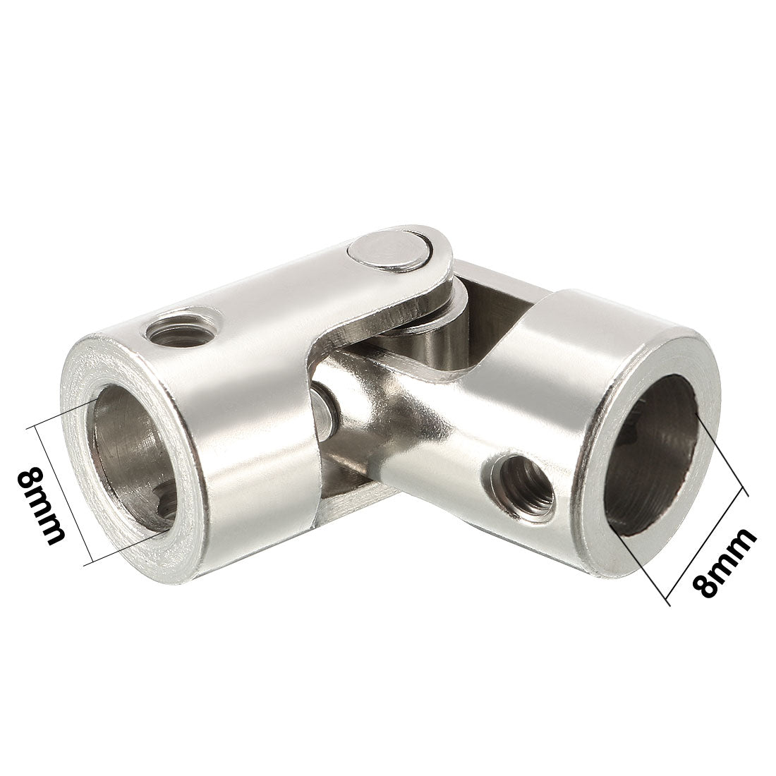 uxcell Uxcell 8mm to 8mm Inner Dia Rotatable Universal Steering Shaft U Joint Coupler L35XD14