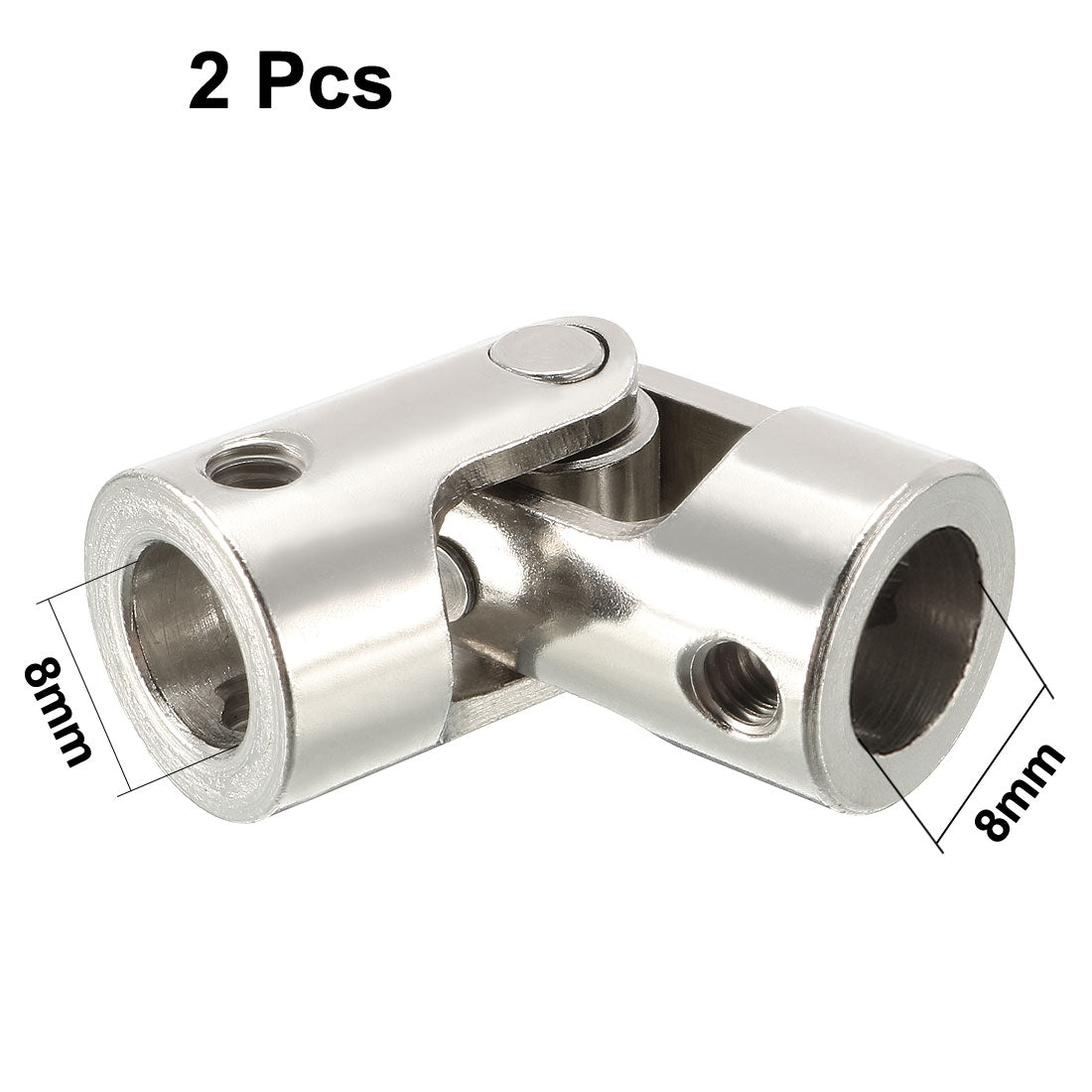 uxcell Uxcell 2pcs 8mm to 8mm Inner Dia Rotatable Universal Steering Shaft U Joint Coupler L35XD14