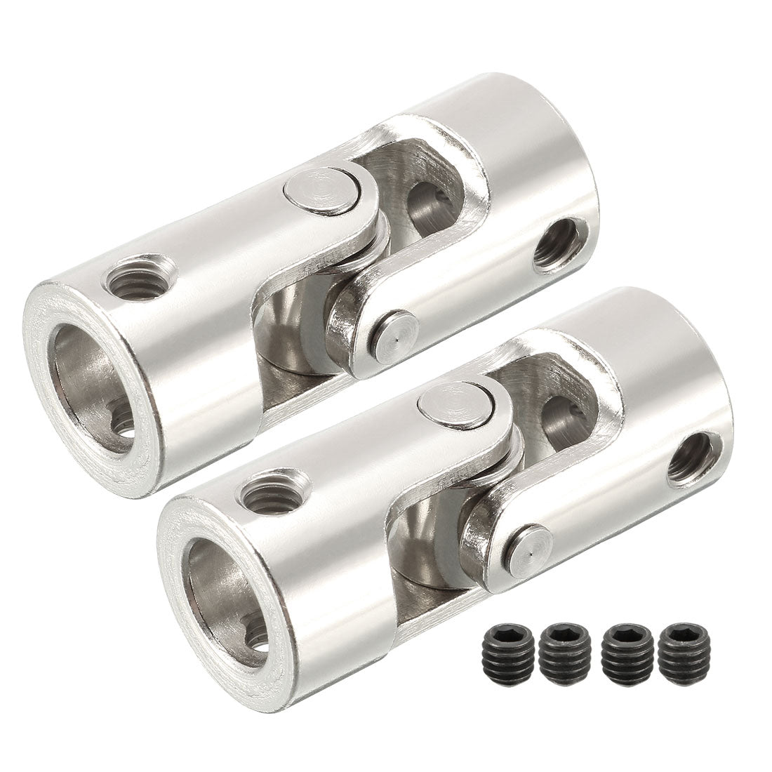 uxcell Uxcell 2pcs 8mm to 8mm Inner Dia Rotatable Universal Steering Shaft U Joint Coupler L35XD14