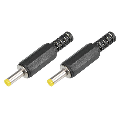 Harfington Uxcell 2 pcs DC Male Connector 4.0mm x 1.7mm Power Cable Jack Adapter Black