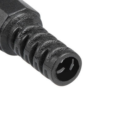 Harfington Uxcell 2Pcs DC Male Connector 5.5mm x 2.5mm x 9mm Power Cable Jack Adapter Black