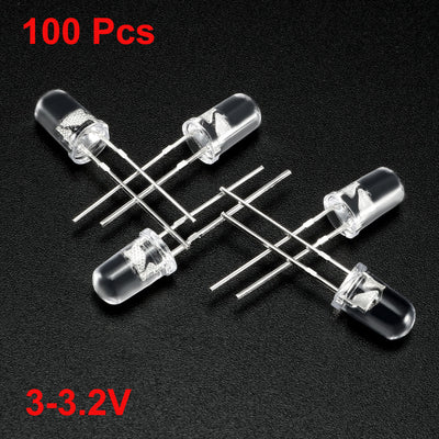 Harfington Uxcell 100 Stück 5mm Bunt Schnell Blinkend LED Diode Elektronik Ausstrahllicht 3-3,2 V DE