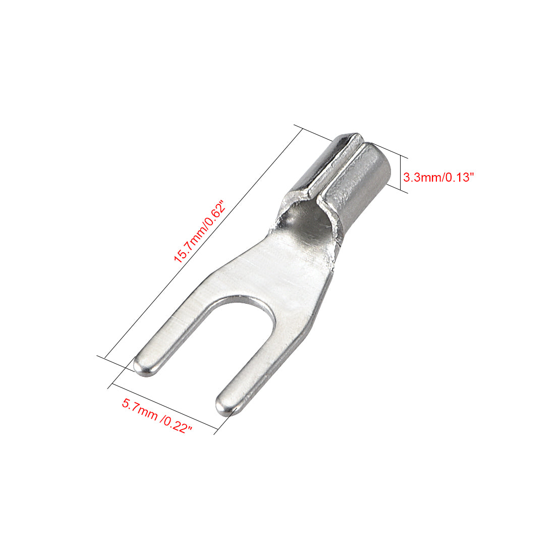 uxcell Uxcell 250 Stk. Nicht Isolierte U-Typ Kupfer Crimpverbinder AWG22-16 Draht SNB1,25-3,2 DE de