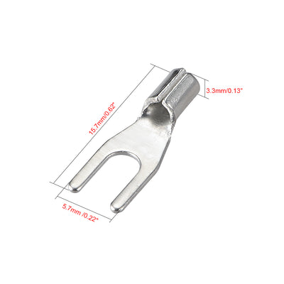 Harfington Uxcell 250 Stk. Nicht Isolierte U-Typ Kupfer Crimpverbinder AWG22-16 Draht SNB1,25-3,2 DE de