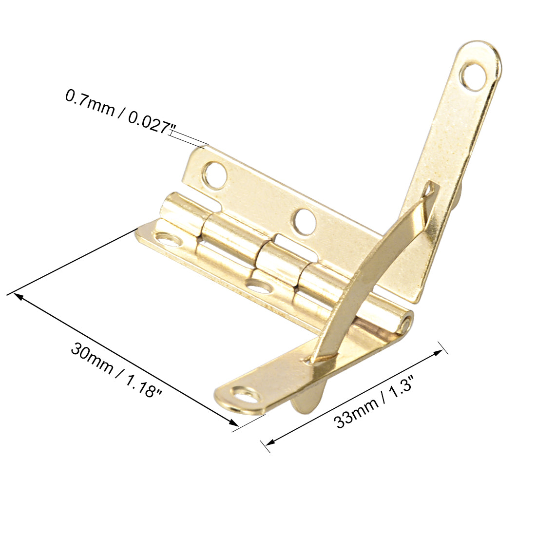 uxcell Uxcell Concealable Quadrant Hinge 33mmx30mm Foldable Gold Humidor Boxes Wine Cigar Case Fittings 10pcs