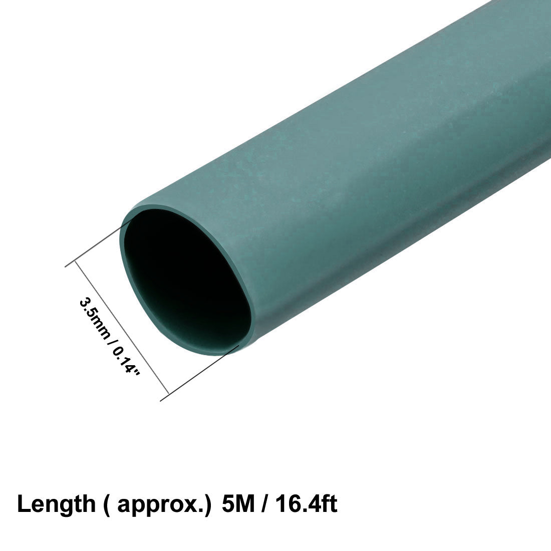 uxcell Uxcell Heat Shrink Tube 2:1 Electrical Insulation Tube Wire Cable Tubing Sleeving Wrap Green 3.5mm Diameter 5m Long