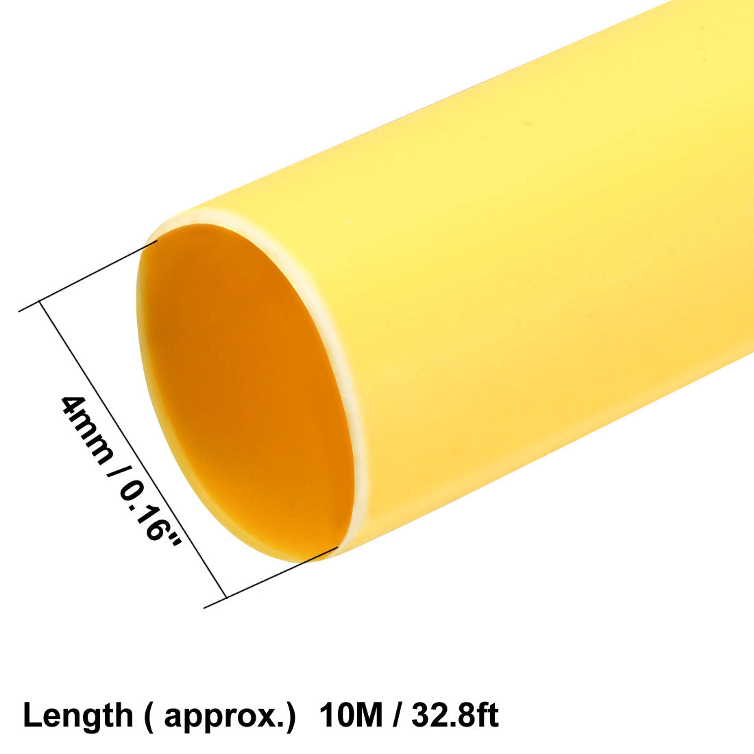 uxcell Uxcell Heat Shrink Tube 2:1 Electrical Insulation Tube Wire Cable Tubing Sleeving Wrap Yellow 4mm Diameter 10m Long