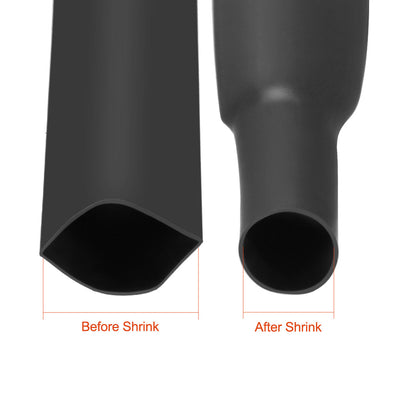 Harfington Uxcell Schrumpfschlauch 2:1 Schrumpfrate 15mm Durchmesser 25mm Flachbreite 16Fuß Weiß