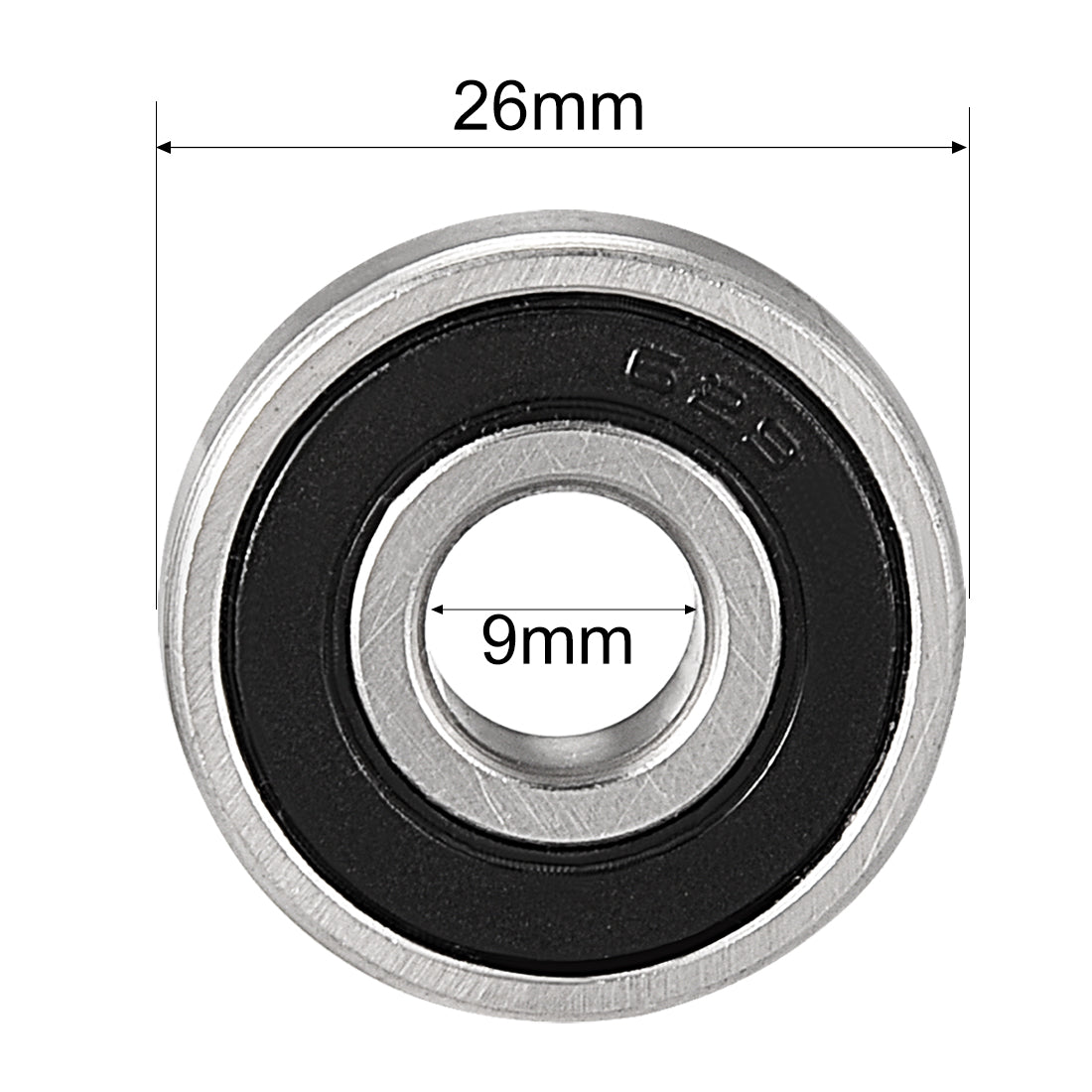 uxcell Uxcell Deep Groove Ball Bearings Double Sealed Carbon Steel